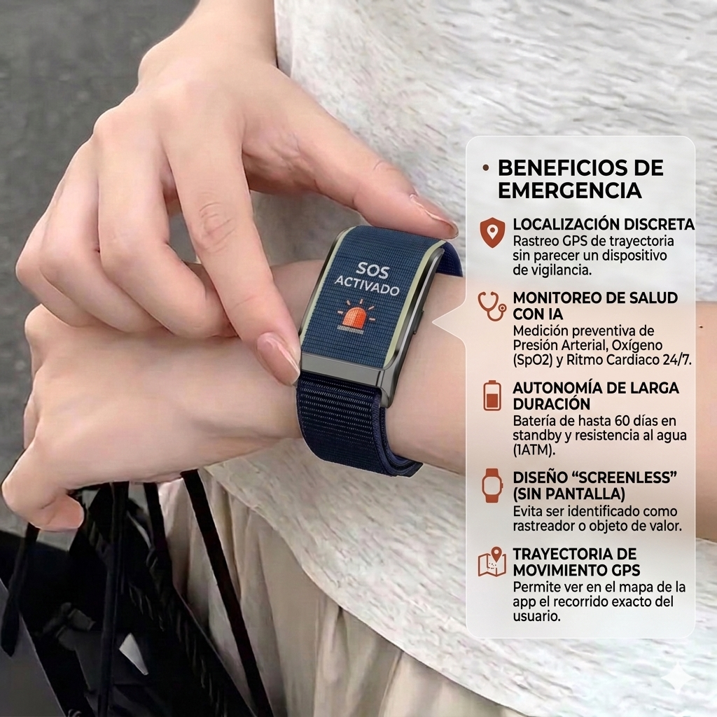 Smartband LIGE™ Invisible: Seguridad & Salud 24/7